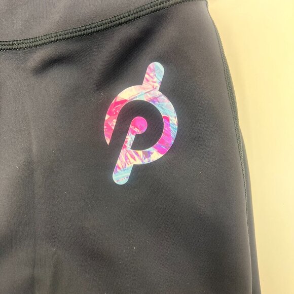 Peloton Black Scalloped Hems Leggings Size S - Picture 3 of 5